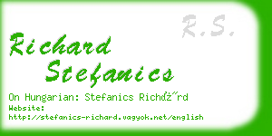 richard stefanics business card